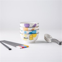 菲米（PHMI） 简臻 陶瓷分餐具套装 小可爱碗盘餐具13头陶瓷套装 FM-TC2013 单位：套