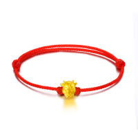 BF璀尚珠宝 牛 足金黄金3D硬金牛女士手链手镯 BFS0025