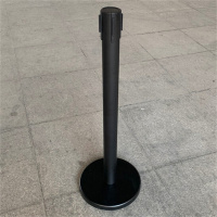 安全隔离带伸缩带排队围栏栏杆 一米栏黑色杆