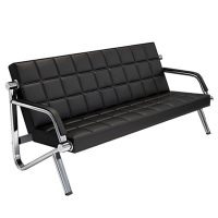 SDEC 排椅 三人位不锈钢等候椅 会客办公沙发长椅 1850*750*780mm 单位:个