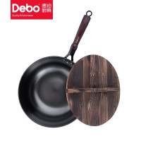 德铂(Debo)匠釜物理不粘炒锅精铁铸铁炒菜锅DEP-708 单个装