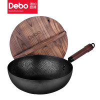 德铂(Debo)雷克顿手工锻打炒锅铁锅炒菜不粘锅配木盖 木盖 30cm DEP-DS67 单个装