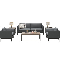 SDEC 办公家具办公沙发组合 招待沙发商务沙发3+1+1+大茶几 单位:套