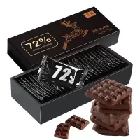 WT诺梵纯黑巧克力72%可可原浆偏苦110g/盒
