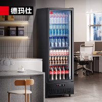 德玛仕(DEMASHI)展示柜冷藏冰柜单门立式商用 便利店超市啤酒饮料水果保鲜陈列柜LG-390ZH1[6层338升]