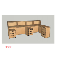 接待台 定制2800*1500*1150mm