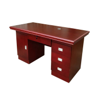 SDEC 办公桌椅组合 1.2米油漆桌子+黑色网布椅子 单位:套