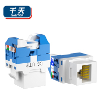 千天(QANTOP)超六类网络模块CAT6免打网线面板模块RJ45水晶头母座电脑网口插座连接头10个QT-MK034