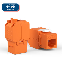 千天(QANTOP)超六类网络模块CAT6免打网线面板模块RJ45水晶头母座电脑网口插座连接头10个QT-MK044