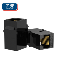 千天(QANTOP)超五类网络模块CAT5免打直通式网线面板模块RJ45水晶头母座电脑网口插座1个QT-MK003