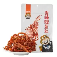 海狸先生 香辣鳗鱼丝小鱼仔零食小鱼干即食装海鲜麻辣零食 鳗鱼丝80g 3袋