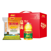 金龙鱼油米组合金龙鱼楚尊软香米2.5KG、金龙鱼精炼一级大豆油1.8L(礼盒)