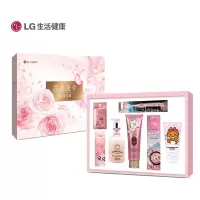 LG 花丛漫步礼盒（睿嫣润膏洗发水 安宝笛护手霜/沐浴露/洁面膏 竹盐净柔宽头牙刷/牙膏 舒福蓝纤维香氛喷雾）