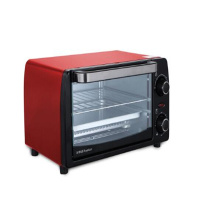 荣事达电烤箱家用迷你小型智能10升小容量烘焙多功能全自动 酒红色 RK-10T2