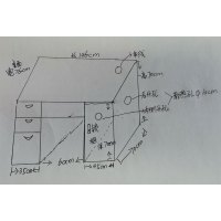 诺力 电脑桌 单面3抽屉 单面1柜子146长 宽76cm 高70cm定制(单位:个)