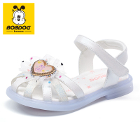 巴布豆house童鞋女童凉鞋2021夏季新款儿童包头小学生软底中大童公主鞋