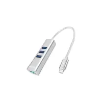 联想(Lenovo)C615 Type-C转千兆有线网口转接器 (USB3.0分线器 hub集线器 )