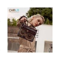 新款chala包包女2021新款手提包女小众设计包气质女神复古斜挎猫头鹰