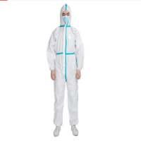 伊喜畅(THE XI CHANG)连体式 适用身高160-180 医用防—护—服 (计价单位:套) 白色+蓝色条