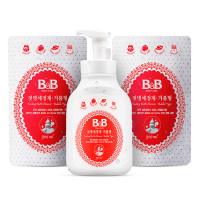 B&B保宁 奶瓶清洁剂 (泡沫型)1550ml(包含550ml*1瓶+500ml*2袋补充装)