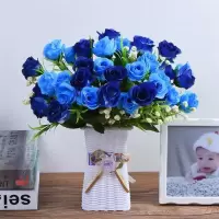 bcase 玫瑰花现代小清新家用干花束假花束假花卧室 摆设 浪漫 房间混搭 gk