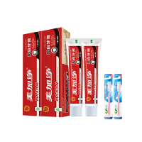 美加净150克美加净炭白牙膏2支+2支细毛洁净牙刷