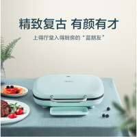 美的 烤牛排机家用三明治机双面煎牛排电煎锅烤牛扒多功能早餐机 上下悬浮加热自动控温 MC-JK2718E101