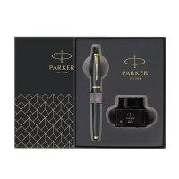派克(PARKER) 2015都市磨砂黑杆金夹墨水笔 钢笔