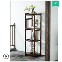 花架室内客厅中式兰花多层落地式实木花盆栽竹子置物架子绿萝花架