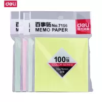 7156彩色百事贴76*76便利贴 告示贴留言粘贴便条纸 办公用品(单位:5袋/包)