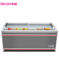 乐创(lecon) 超市组合岛柜商用卧式冰柜冷冻海鲜展示柜水饺速冻雪糕柜冰箱猪肉冷柜 组合岛柜(头柜)