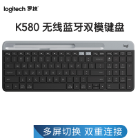 罗技(Logitech)K580无线蓝牙静音键盘鼠标套装轻薄键鼠