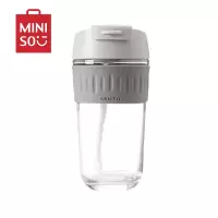 [超高性比价]名创优品(miniso) 乐扣同款 一盖两用玻璃杯茶具500mL(星空灰)