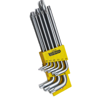 史丹利(STANLEY) 9件套长L形中孔花形扳手TT10-TT50