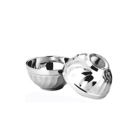 不锈钢碗隔热防烫泡面碗汤碗双层儿童家用不锈钢饭碗食堂11.5cm