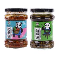 川天府味道 烧椒酱+彩椒酱组合装 拌面酱拌饭酱下饭辣酱201g/瓶
