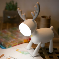 麋鹿led台灯充电硅胶小夜灯