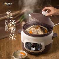小熊(Bear)DDG-D40E2电炖锅紫砂锅电炖盅家用陶瓷大容量电砂锅煲汤熬煮粥