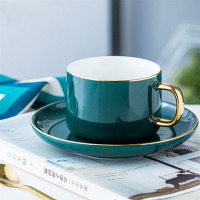 咖啡杯墨绿三件套
