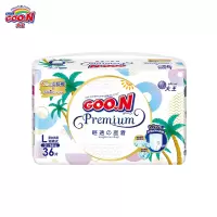 大王GOO.N短裤式纸尿裤轻透系列大号L36片拉拉裤飞扬透气