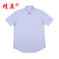 精益(plustek) 纯棉免烫男式短袖衬衣