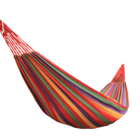 吊床 TA0799 户外装备双人吊床帆布木棍网状休闲吊床 280*80彩条红色(单位:个)