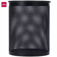 得力(deli) 909 笔筒 圆形密集金属网纹笔筒 1只