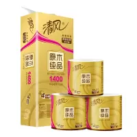 清风 卷纸 原木金装 4层140克10卷 有芯卷纸 卫生纸巾