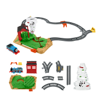 电动小火车玩具男孩生日礼物火车模型轨道火车玩具-旋转龙卷风探险套装FJK25