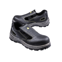 代尔塔 透气防静电牛皮工作鞋 耐磨 301106 黑色