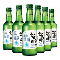 韩国进口新真露竹炭烧酒17.2度360ml*6瓶原味清酒利口预调鸡尾酒