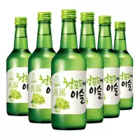 韩国进口真露青葡萄味烧酒13度360ml*6瓶果味清酒利口预调鸡尾酒