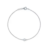 TIFFANY&CO.蒂芙尼手链925银镶钻石女士清新手链