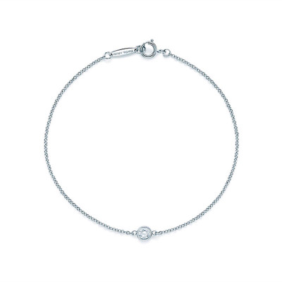 TIFFANY&CO.蒂芙尼手链925银镶钻石女士清新手链